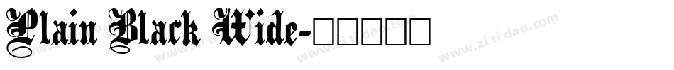 Plain Black Wide字体转换